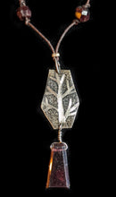 nickel silver tree & garnet set - sunroot studio