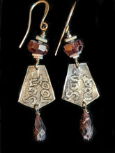 nickel silver tree & garnet set - sunroot studio