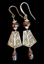 nickel silver tree & garnet set - sunroot studio