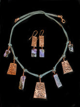tribal copper & charoite set - sunroot studio