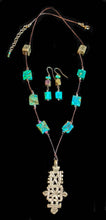 ethiopian cross & chrysocolla set - sunroot studio