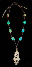 ethiopian cross & chrysocolla set - sunroot studio