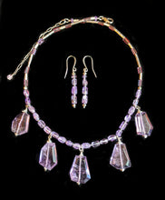 quartz & amethyst necklace set - sunroot studio