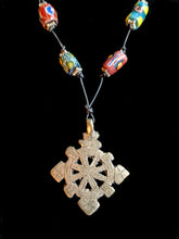 ethiopian cross & african glass set