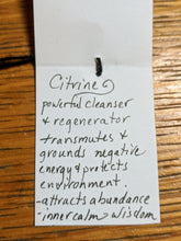 brass & citrine butterfly set