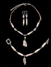 kunzite & pearl set