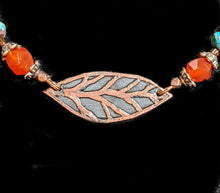 leaf & mixed stones set