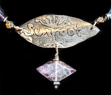 leaf & fluorite choker set
