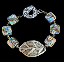 leaf & abalone choker set