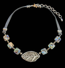 leaf & abalone choker set