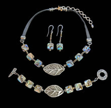 leaf & abalone choker set