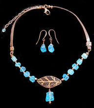 leaf & apatite choker set