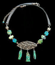 leaf & chrysocolla and turquoise set