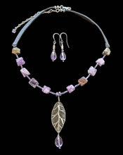 leaf & druzy quartz set