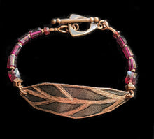 leaf & garnet bracelet - sunroot studio
