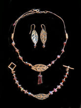 leaf & garnet set