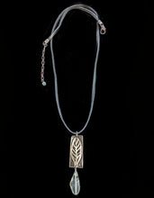 leaf & green amethyst pendant set