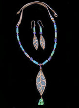 copper leaf & mixed stones set