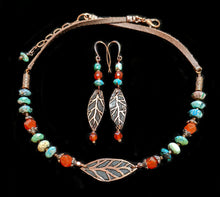leaf & mixed stones set