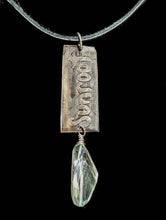 leaf & green amethyst pendant set