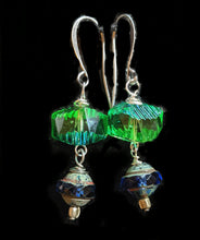 green fluorite & african glass set
