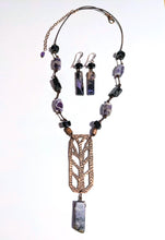 copper tree & mixed stones set