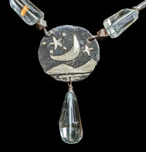 moon & stars green amethyst set