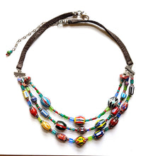 nepal glass necklace - sunroot studio