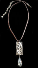nickel silver leaf pendant set