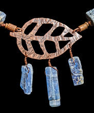 carved leaf & kyanite set