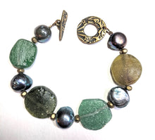 roman glass & pearl set