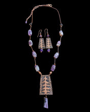 pine tree & amethyst set
