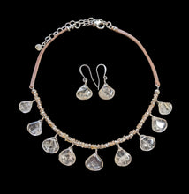 quartz & zircon choker set