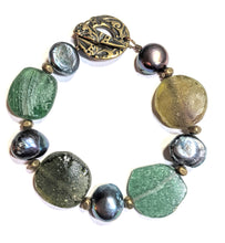 roman glass & pearl bracelet - sunroot studio