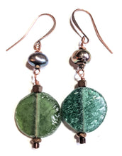 roman glass & pearl earrings - sunroot studio
