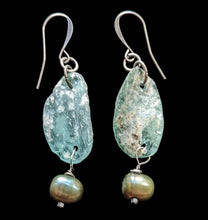 bohemian roman glass & pearl set