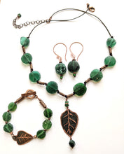 rustic leaf & roman glass set