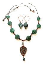 rustic leaf & roman glass set