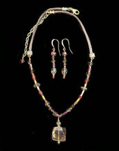 smoky quartz & garnet set