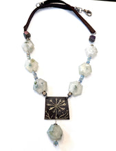 solar quartz & flower necklace - sunroot studio