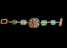 copper sunflower & roman glass set