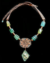 copper sunflower & roman glass set