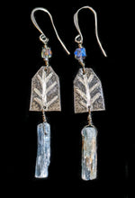nickel silver tree & kyanite pendant set
