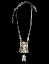 tree & kyanite pendant set