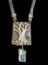 tree & kyanite pendant set