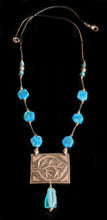 copper leaf & apatite necklace set