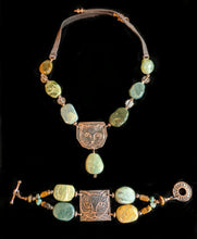 copper cat & cats eye set