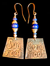 copper cat & lapis set