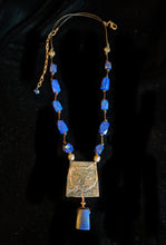 copper cat & lapis set