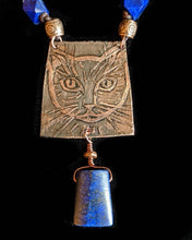 copper cat & lapis set